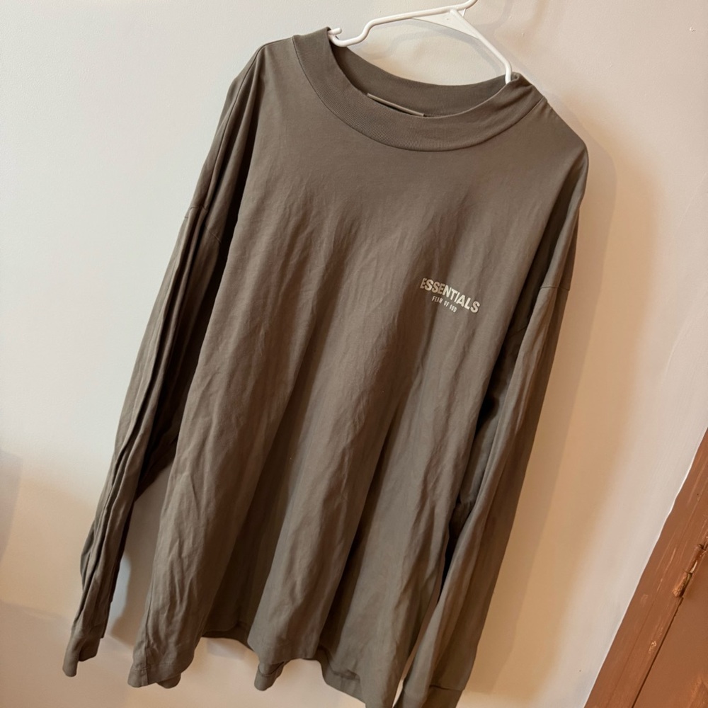 Essentials Tan/khaki Long Sleeve Tee